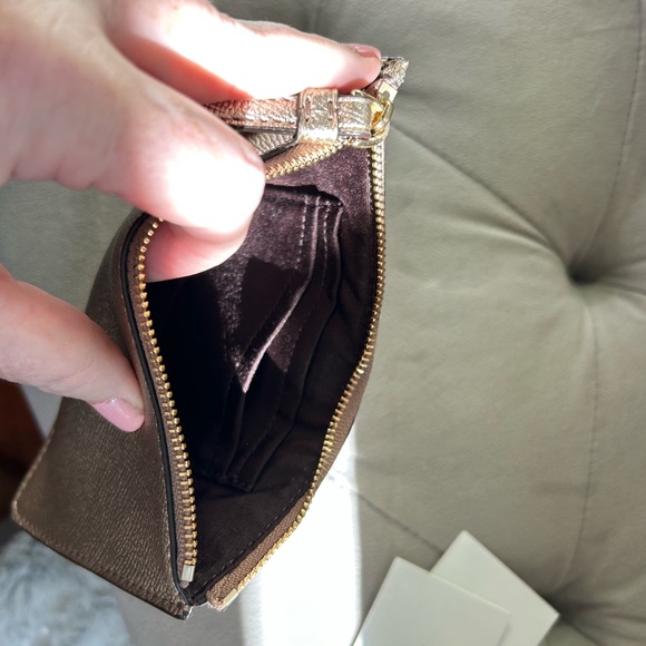 Coach Sparkling Gold Wristlet - Picture 5 of 15
